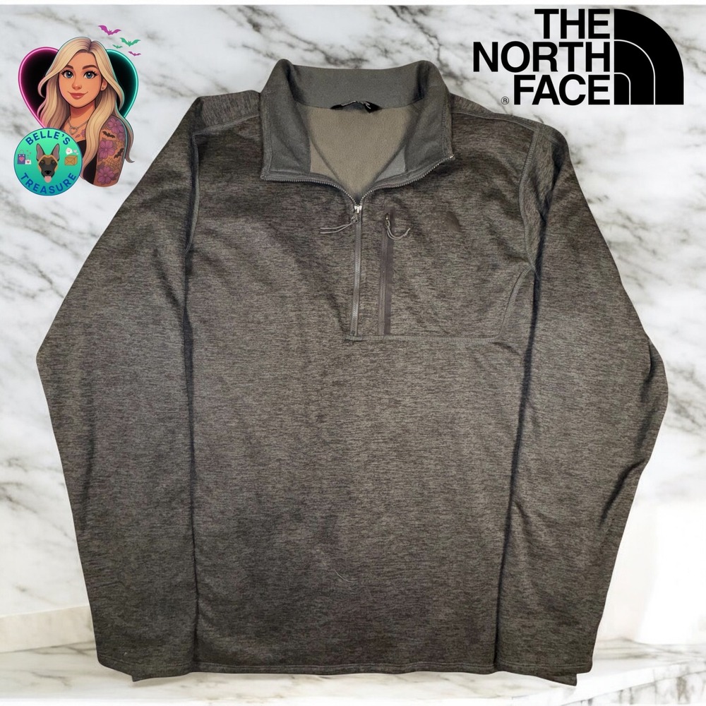 The North Face Mens XL Canyonlands Half Zip Pullover Gray Soft Athletic Outdoor